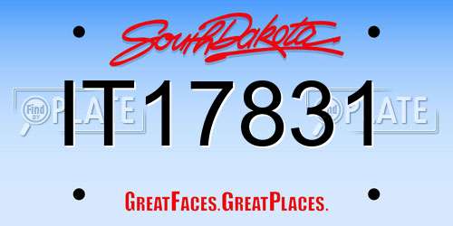 IT17831 South Dakota License Plate