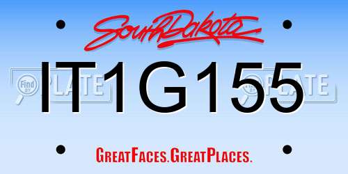 IT1G155 South Dakota License Plate