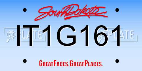 IT1G161 South Dakota License Plate