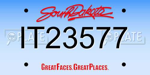 IT23577 South Dakota License Plate