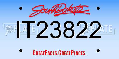 IT23822 South Dakota License Plate