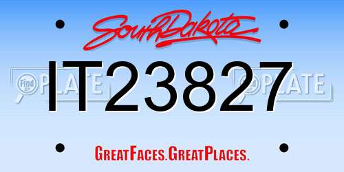 IT23827 South Dakota License Plate