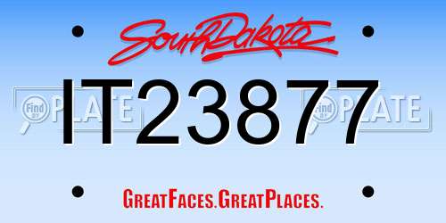 IT23877 South Dakota License Plate