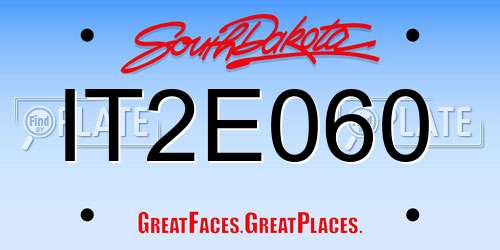 IT2E060 South Dakota License Plate