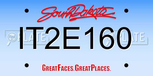 IT2E160 South Dakota License Plate