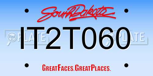 IT2T060 South Dakota License Plate