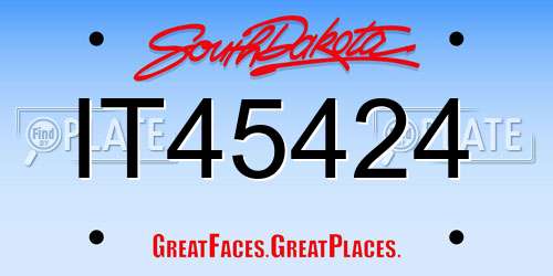 IT45424 South Dakota License Plate