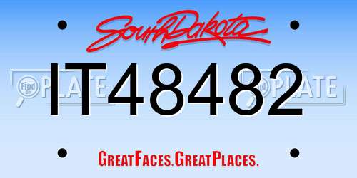 IT48482 South Dakota License Plate