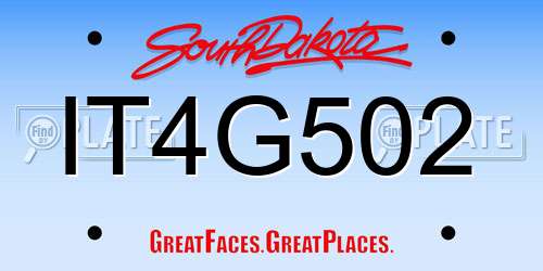 IT4G502 South Dakota License Plate