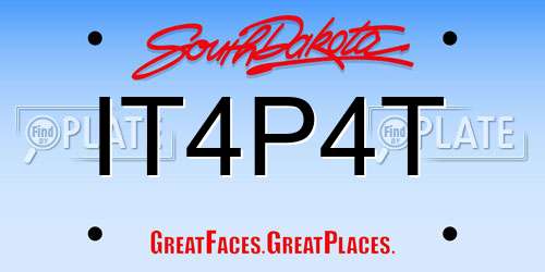 IT4P4T South Dakota License Plate