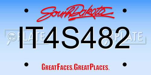 IT4S482 South Dakota License Plate