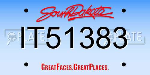 IT51383 South Dakota License Plate