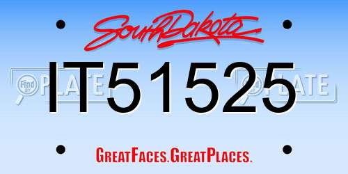 IT51525 South Dakota License Plate
