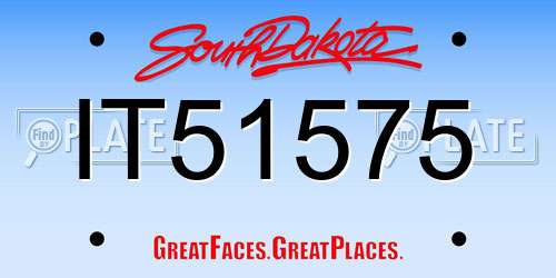 IT51575 South Dakota License Plate