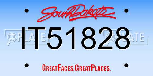IT51828 South Dakota License Plate