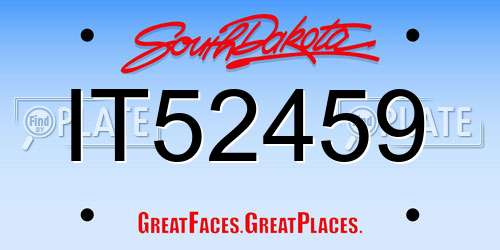 IT52459 South Dakota License Plate
