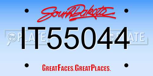 IT55044 South Dakota License Plate
