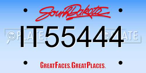 IT55444 South Dakota License Plate