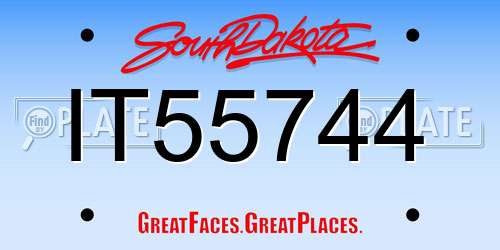 IT55744 South Dakota License Plate
