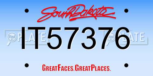 IT57376 South Dakota License Plate