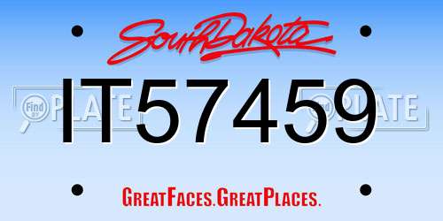 IT57459 South Dakota License Plate