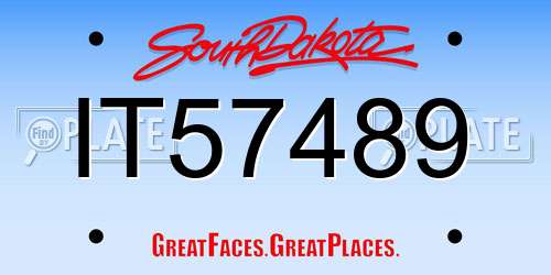 IT57489 South Dakota License Plate