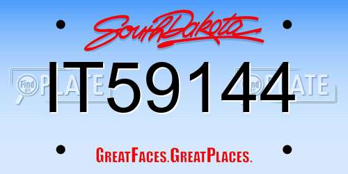 IT59144 South Dakota License Plate
