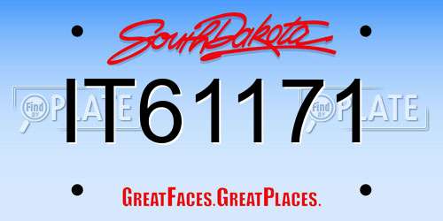 IT61171 South Dakota License Plate