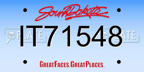 IT71548 South Dakota License Plate