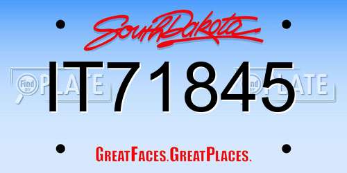 IT71845 South Dakota License Plate
