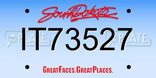 IT73527 South Dakota License Plate