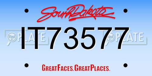 IT73577 South Dakota License Plate