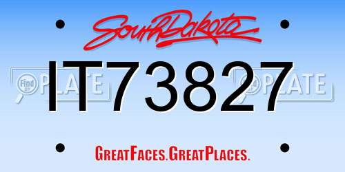 IT73827 South Dakota License Plate