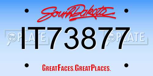 IT73877 South Dakota License Plate