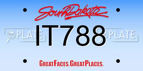 IT788 South Dakota License Plate