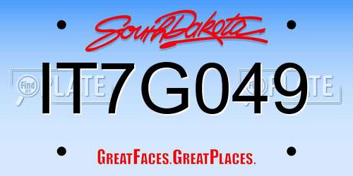 IT7G049 South Dakota License Plate