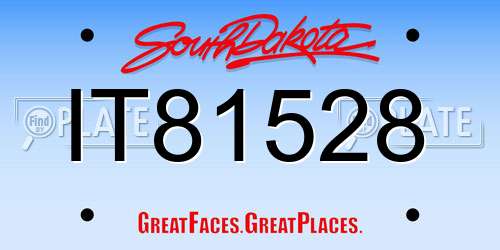 IT81528 South Dakota License Plate