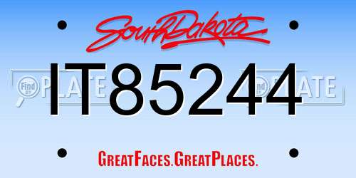 IT85244 South Dakota License Plate