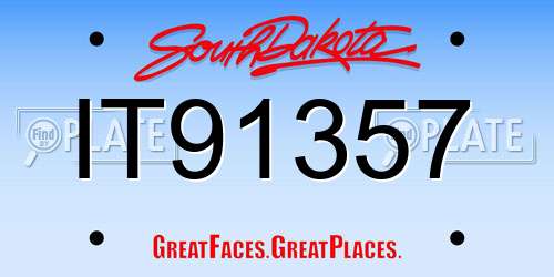IT91357 South Dakota License Plate