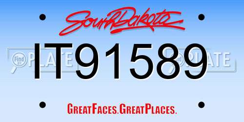 IT91589 South Dakota License Plate