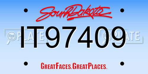 IT97409 South Dakota License Plate