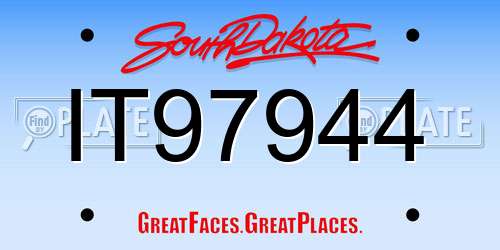 IT97944 South Dakota License Plate