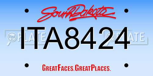 ITA8424 South Dakota License Plate