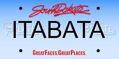 ITABATA South Dakota License Plate