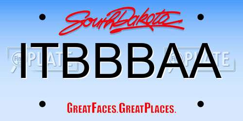 ITBBBAA South Dakota License Plate