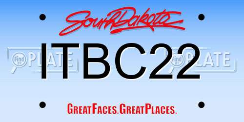 ITBC22 South Dakota License Plate