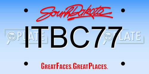 ITBC77 South Dakota License Plate