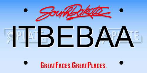 ITBEBAA South Dakota License Plate