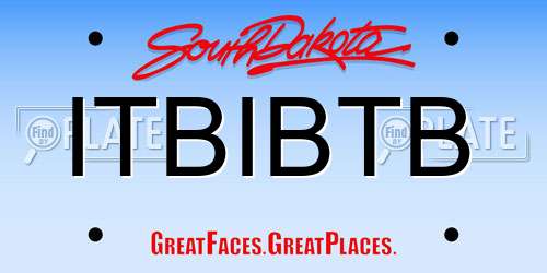ITBIBTB South Dakota License Plate