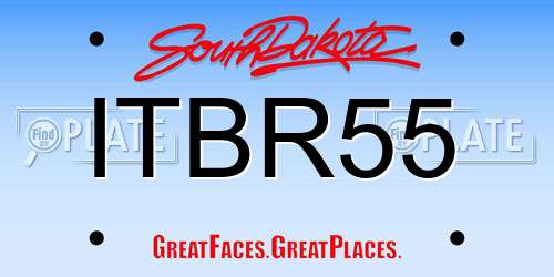 ITBR55 South Dakota License Plate